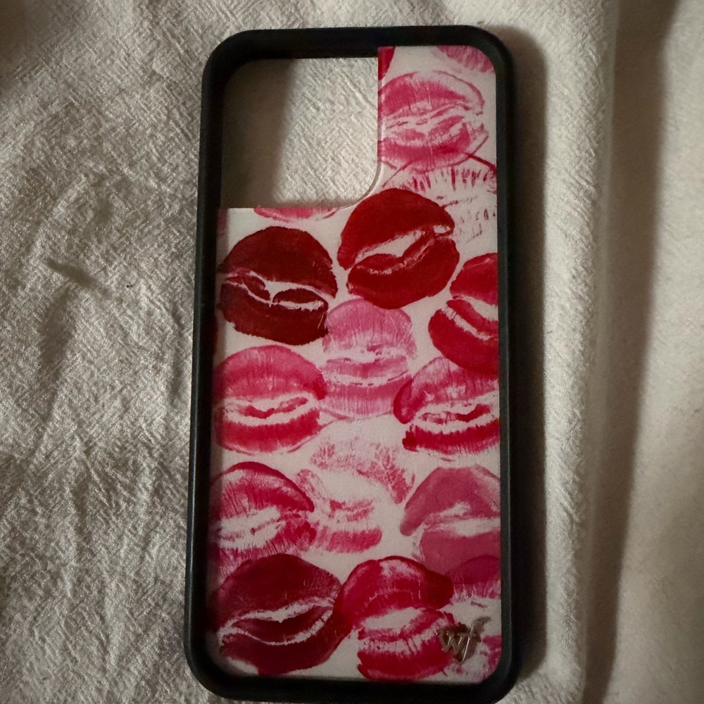 Pink Kiss Print Phone Case - Unbranded